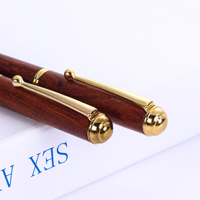 Venta al por mayor de fábrica de negocios firma pluma de madera pluma de agua pluma de metal pluma de publicidad logotipo personalizado letras