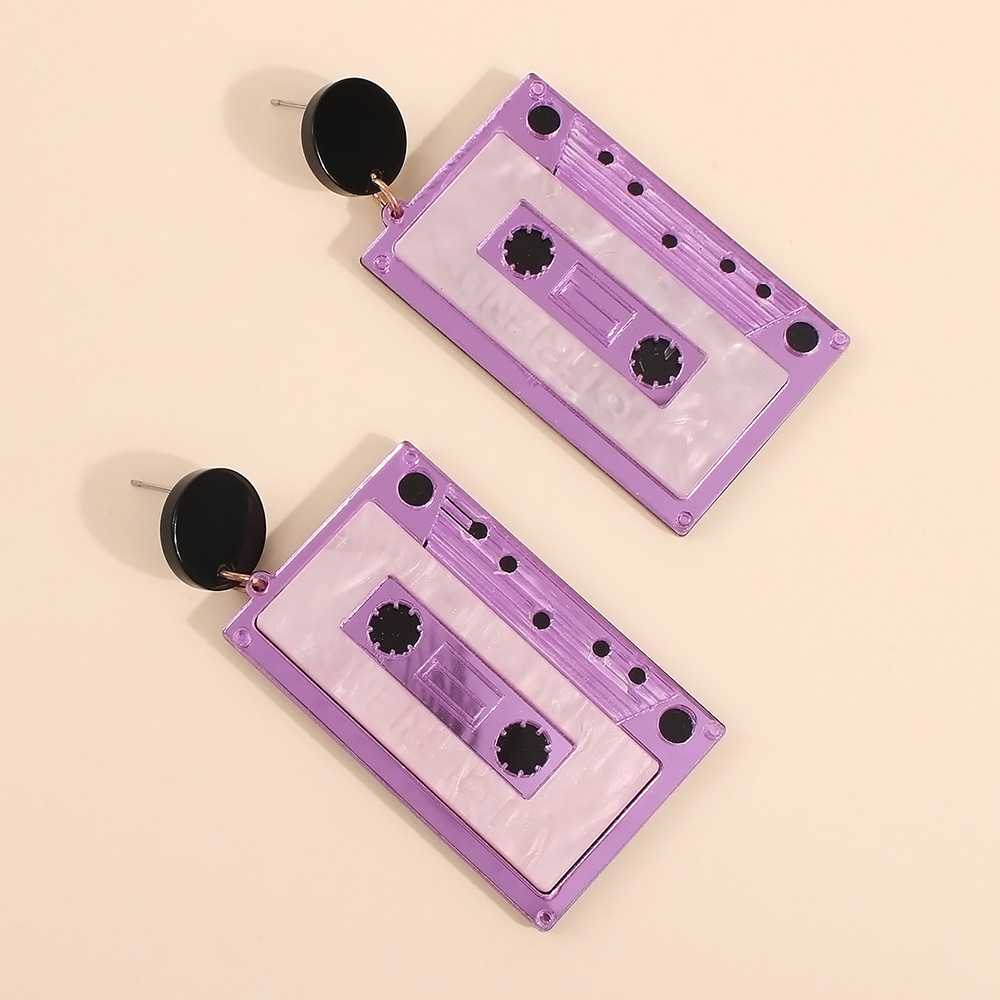 Tape Exaggerated Funny Hip-hop Style Geometric Earrings display picture 7