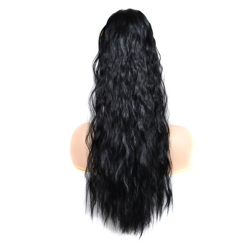 Corn perm wig ponytail Elastic mesh drawstring mesh pocket style chemical fiber wig Wool curls fluffy ponytail