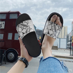 Slippers for men, trendy summer fashion outer wear, trendy Korean soft-soled outdoor beach sandals, personalized non-slip slippers