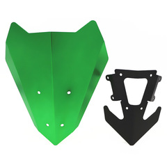 適用川崎 Z400 18-2020年 改裝摩托車鋁合金前擋風 導流器 前風鏡