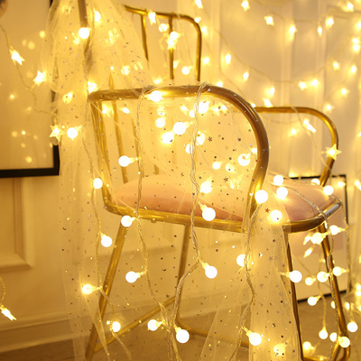 led小彩灯闪灯串灯满天星圆球灯串星星灯电池盒ins少女心圣诞装饰|ms