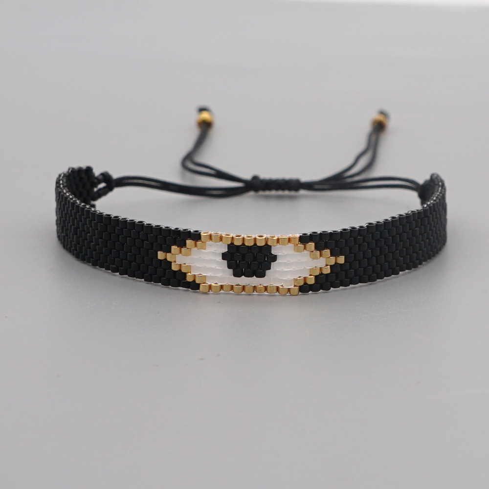 evil eye Miyuki beads handwoven ethnic style bracelet wholesale jewelry Nihaojewelrypicture5