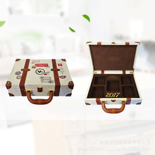 月饼盒员工定  制中秋节礼盒5粒月饼装皮盒皮质五星级酒店套盒厂