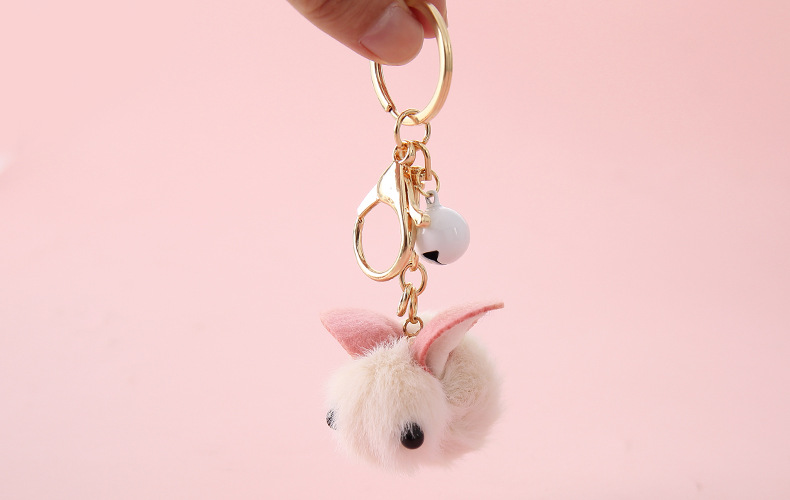 Mignon Lapin Chien Fruit Alliage Peluche Femmes Pendentif De Sac Porte-clés 1 Pièce display picture 3