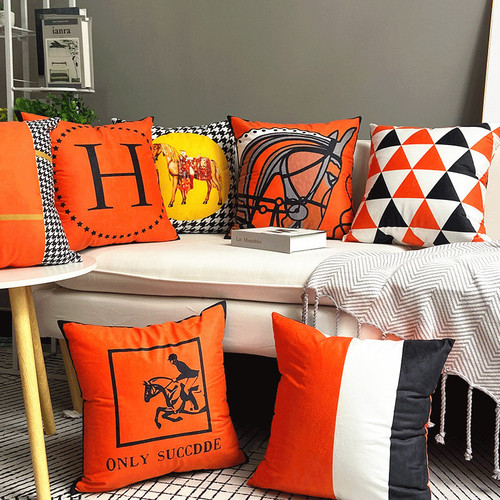Amazon Cross-Border Home Nordic Pillow Cover Sofa Cushion Cover Car Thickened Short Plush Cushion Cover No Pillowcase