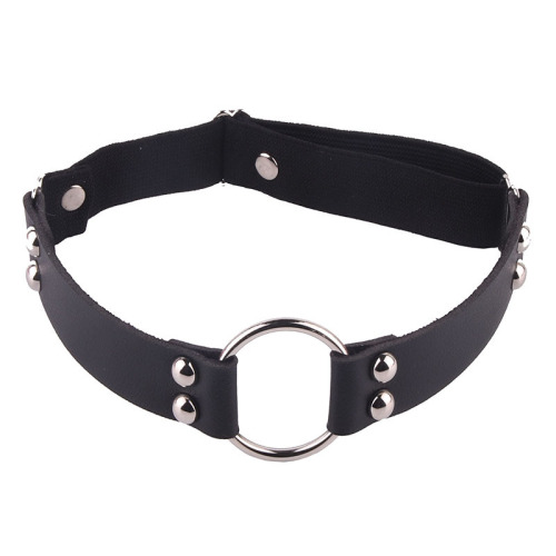 Japanese and Korean soft girl sexy PU wide thigh circle leg chain Internet celebrity trendy female leather big ring mushroom nail leg ring