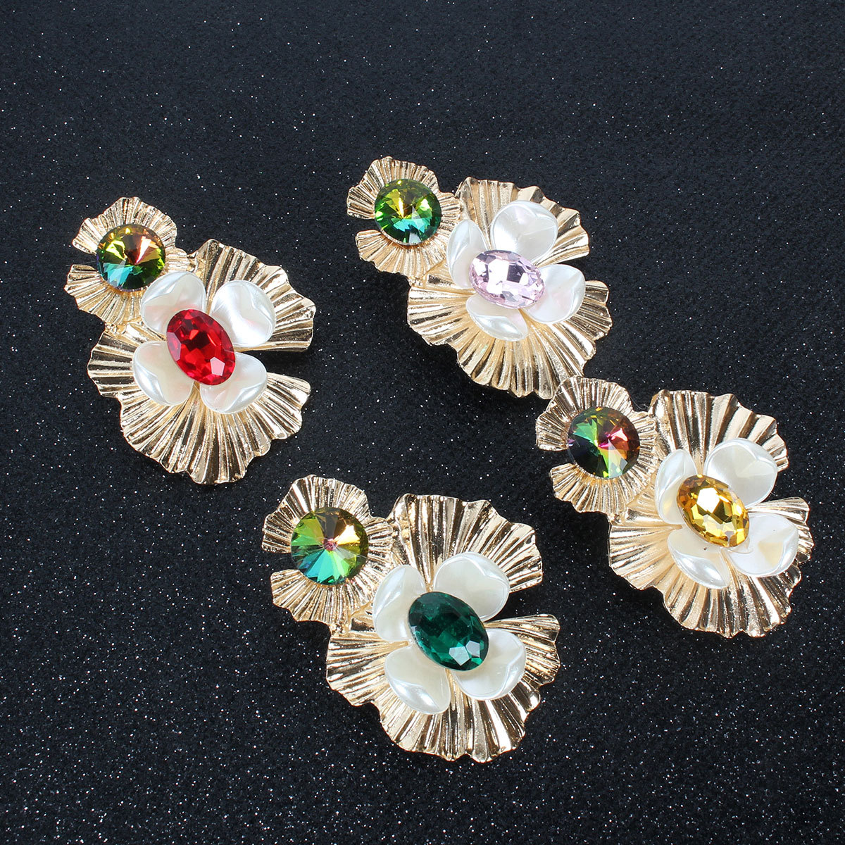 New Flower Earrings Female Fashion Simple Colorful Earrings display picture 4