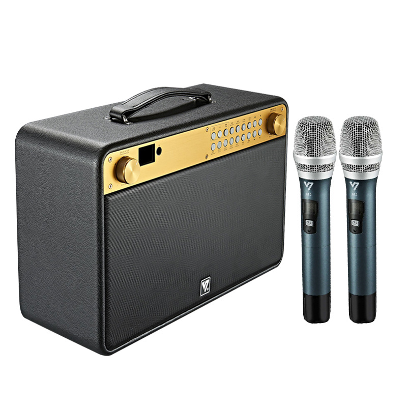 Sound quality Q10 portable high-power sound card live outdoor karaoke recording Bluetooth musical instrument playing sound subwoofer