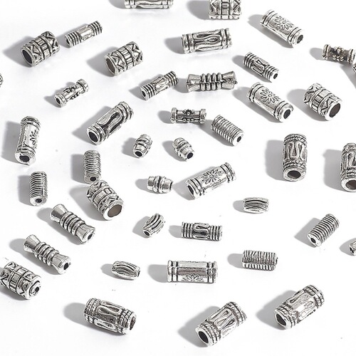 DIY jewelry accessories DIY alloy cylindrical spacer torus straight through spacer bead pendant semi-finished string bracelet necklace