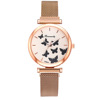 Set, metal watch, dial, magnetic quartz watches for leisure, simple and elegant design