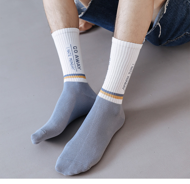 Men's Summer Thin Tube Socks Breathable Stockings Sports Cotton Socks Wholesale display picture 1