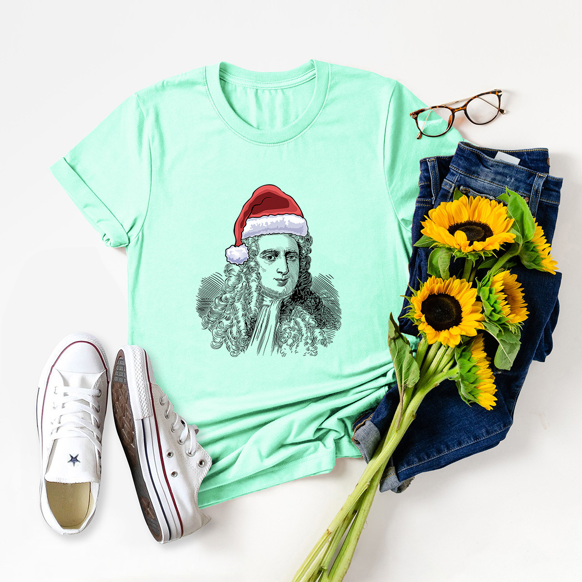 Christmas portrait short-sleeved t-shirt NSSN11934