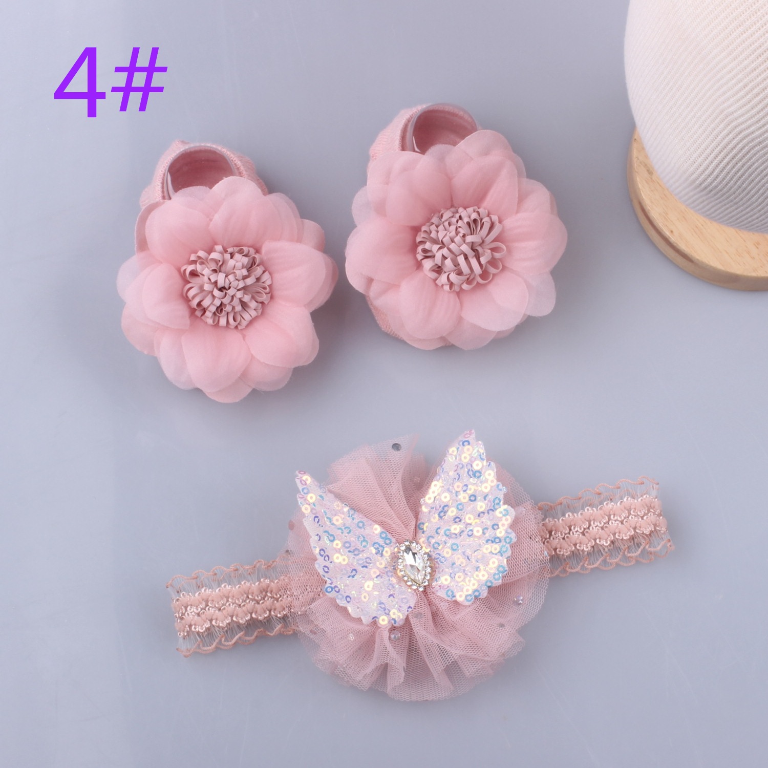 Cross-Border Baby Hair Band Hairpin Socks Set Baby Headband Room Socks Baby Headband Children's Hair Accessories Wholesale