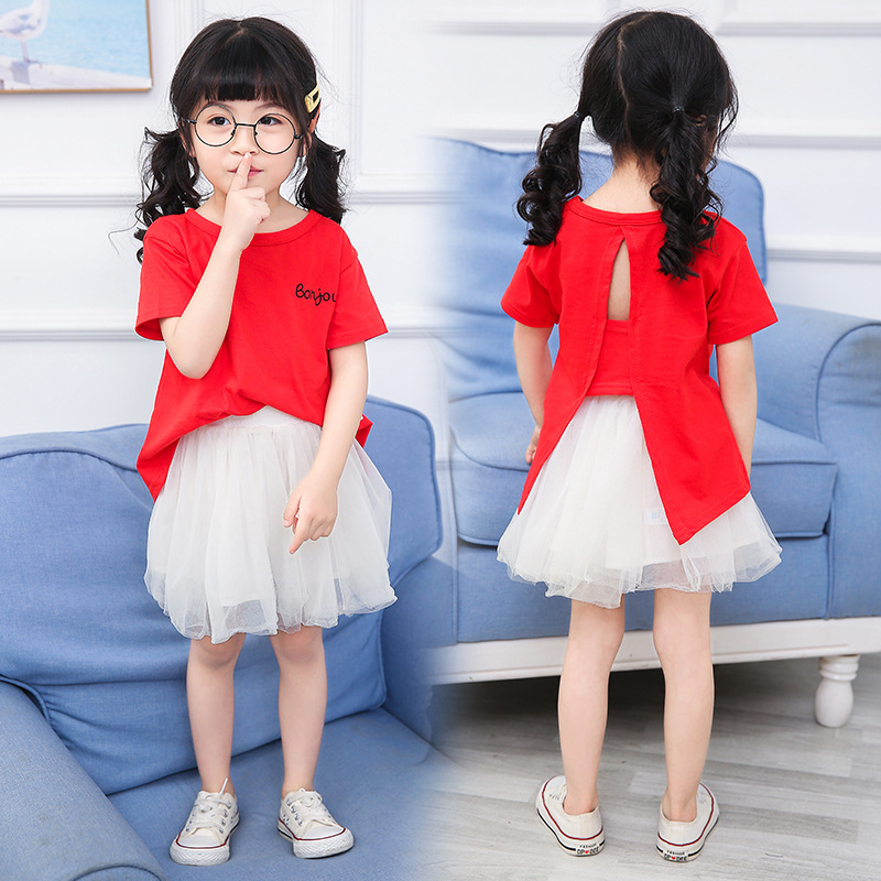 兒童新款純棉T恤單上衣 韓版時尚短袖童裝女童中小童潮壹件代發