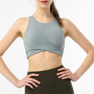 Running sports yoga tops for womenCross shockproof running bra sexy back Yoga underwear vest women yoga fitness clothes