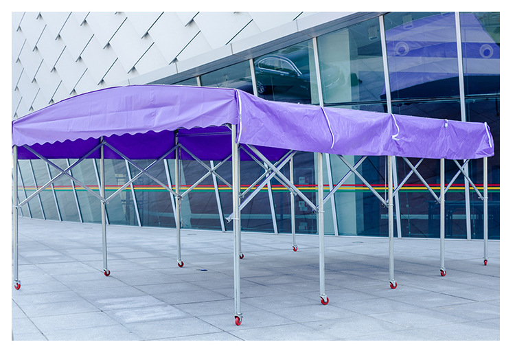 Mobile Sliding Tent, Movable Canopy Tent, Large Outdoor Carport, Awning, Retractable Food Stall, Sunshade, Foldableing Custom-Made