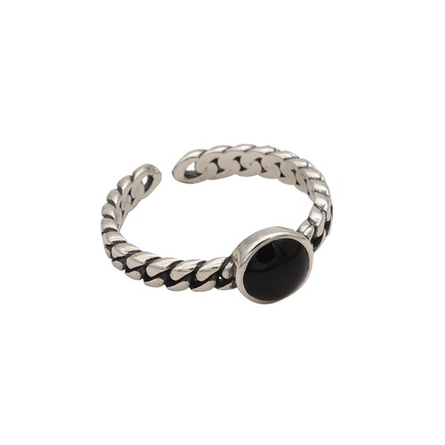 South Korea's Dongdaemun Cross Cold Wind Open Ring Women's Ins Trend S925 Silver Simple Index Finger