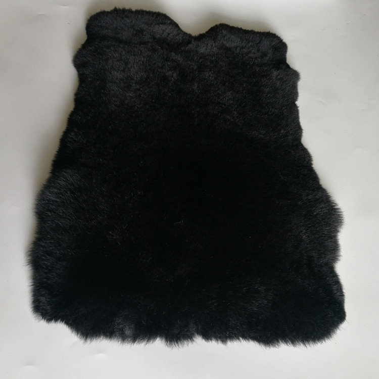 冬季兔皮獭兔毛通用型皮毛一体汽车扶手箱垫护膝护腰保暖毛绒垫子