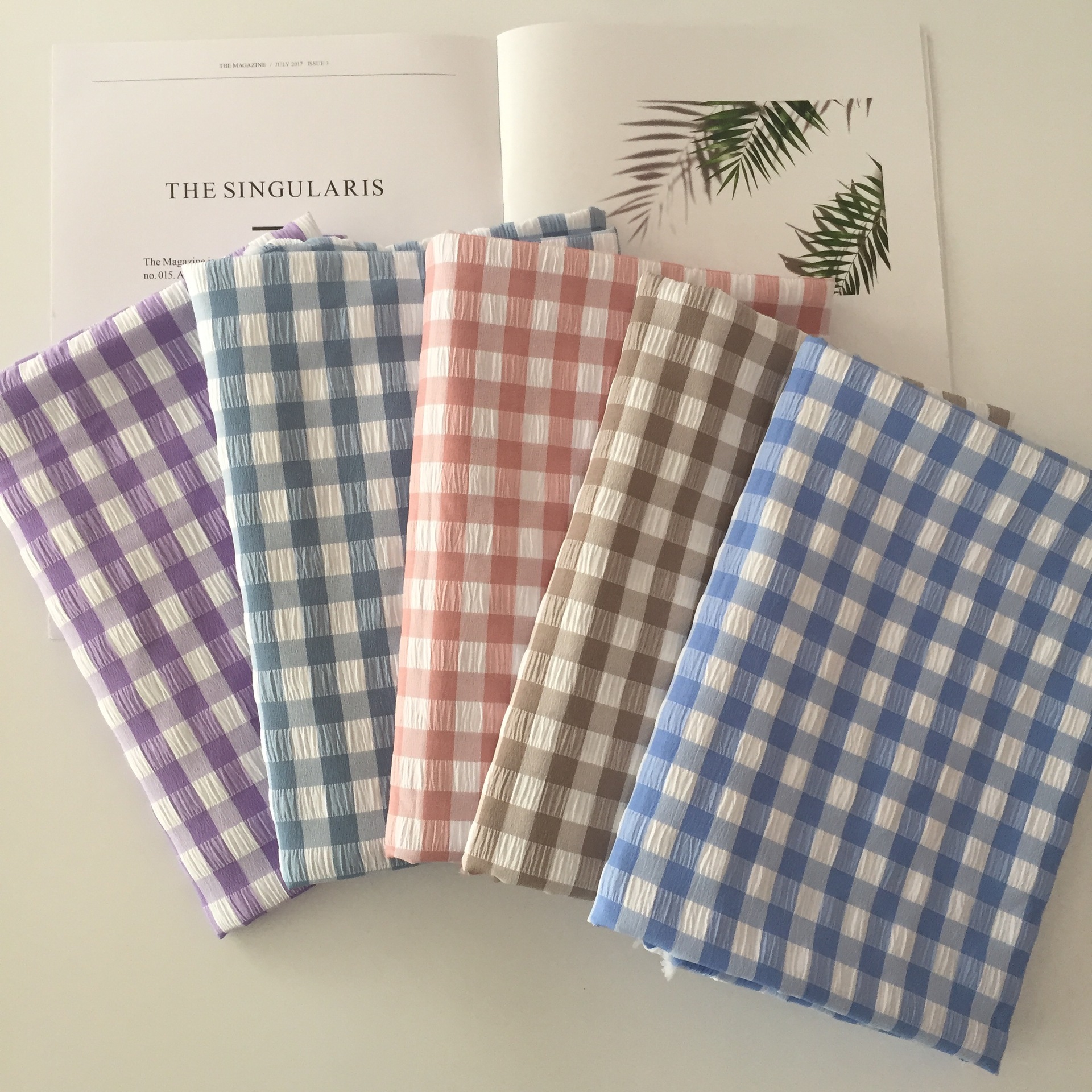 10mm现货全涤弹力泡泡布厂家批发春夏休闲女装童装面料水洗皱布料