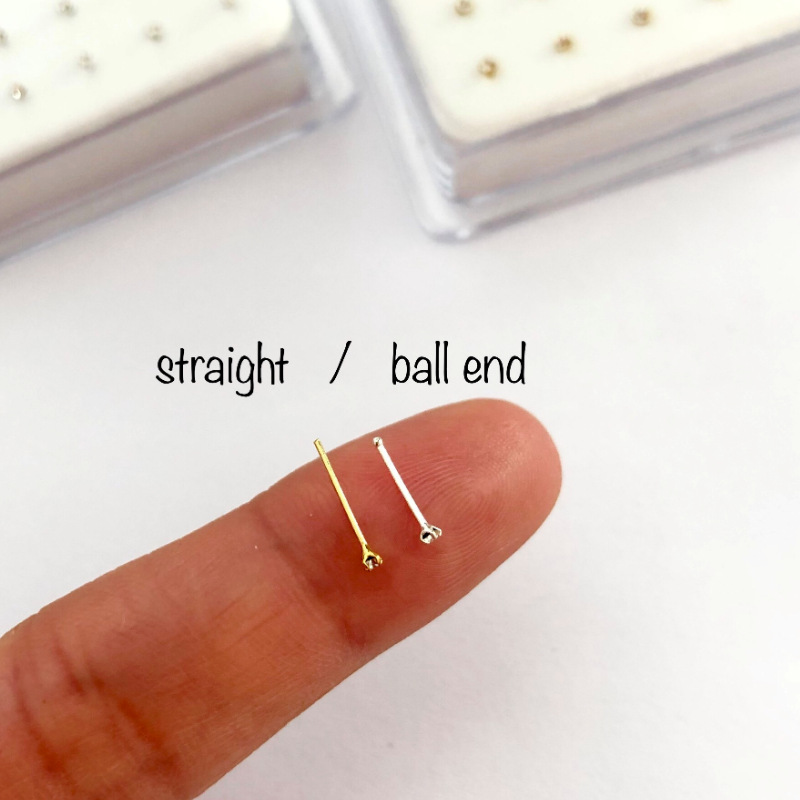 1.5 mm clear crystal nose stud