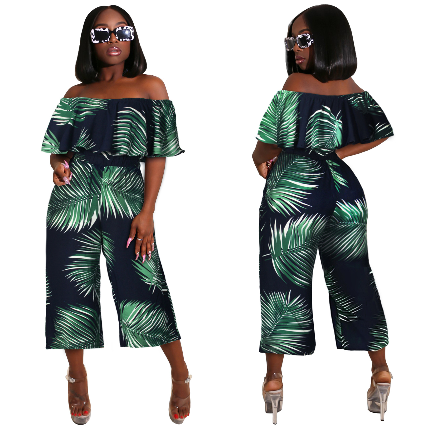 casual cropped jumpsuit