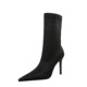 315-11 Europe and the United States fashion simple thin boots thin heels high heels pointed winter wool show thin sexy club short boots