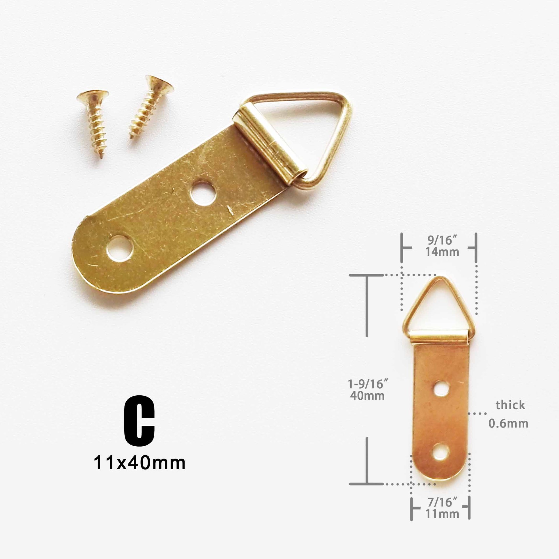 25pcs-Golden-Triangle-D-Ring-P