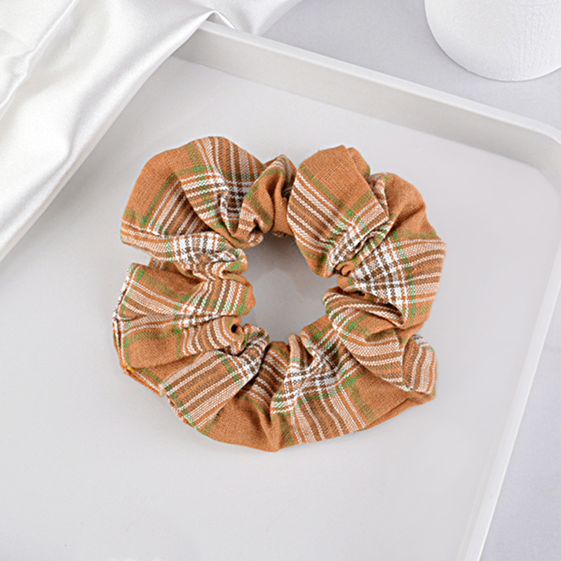 Plaid Fabric Hair Scrunchies display picture 6