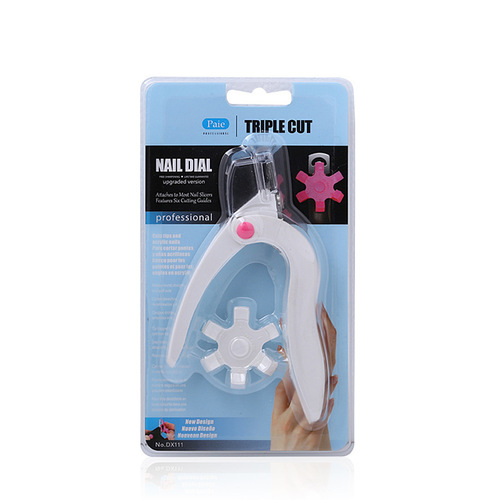Nail Art One-Word Cut U-Shaped Nail Clipper French Shaping Artificial Nail UV Gel Nail Cutter with Card Packaging Contains Rotating Head