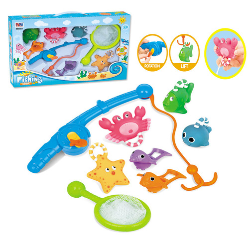 Cross-border children's bathing chain, playing in water, fishing, educational toys, baby toys, gift sets, gift gifts