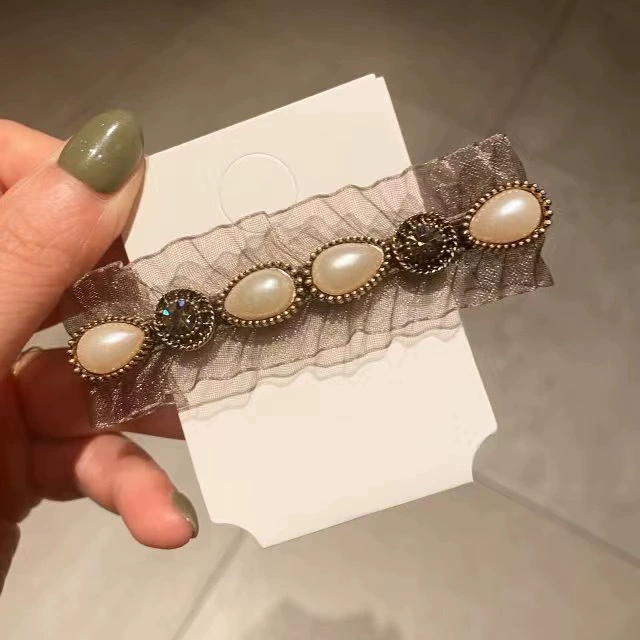 Канель-стиль заколка для волос набор с жемчужинами в духе Chanel и акцентами в виде маленького медвежонка, различные цвета