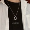 T-shirt, universal long summer necklace, accessory, pendant, bright catchy style, Korean style