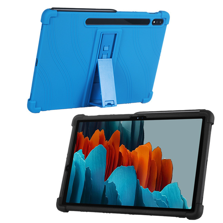 For Samsung TAB S7PLUS protective case SM-T970 flat leather case SM-T975 anti-drop silicone case