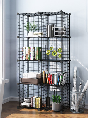 New products Selling Simple wardrobe Shelf modern combination Storage a living room bookshelf multi-storey Storage Finishing rack Network Rail