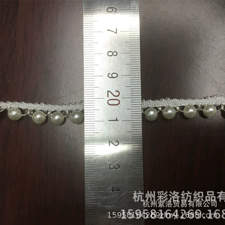 Заводская поставка DIY, ручная работа, 1 см, одностороннее жемчужное кружево, белая бисерная сетка