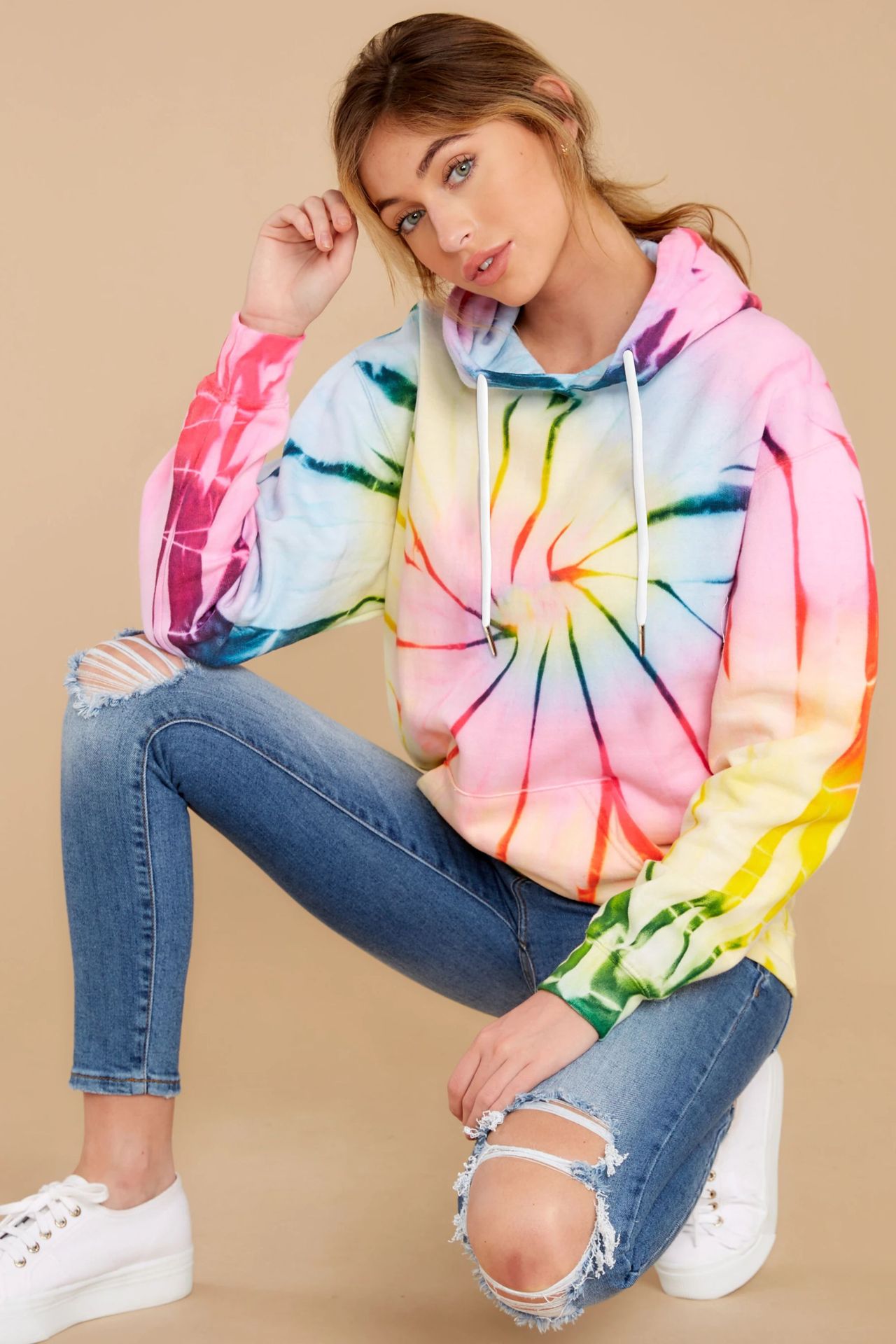 printing women s hooded casual long-sleeved sweatershirt nihaostyle clothing wholesale NSMDF67954