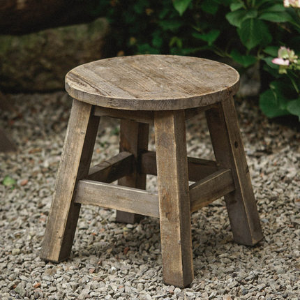 奥瑞凡ALLFOND系列木制落地圆木凳花架花园庭院放花盆