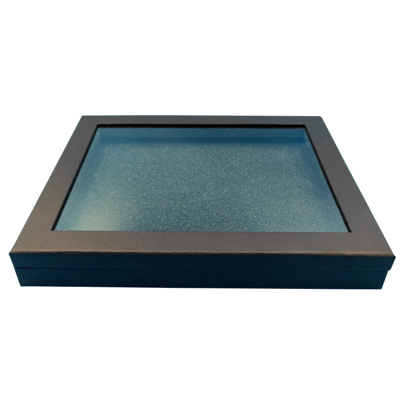 Window Gift box customized Black No LOGO neutral currency sponge Clamshell WINDOW transparent PET Packaging box