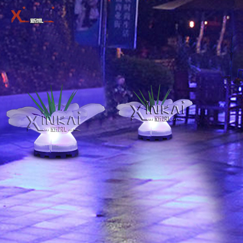 工厂定制充气花 吊挂花 演出灯光花朵道具 商场美陈装饰LED花朵