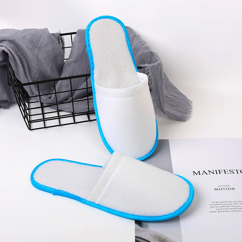 産地直銷酒店壹次性拖鞋加厚壹次性防滑拖鞋 麻布拖鞋 拉毛布拖鞋