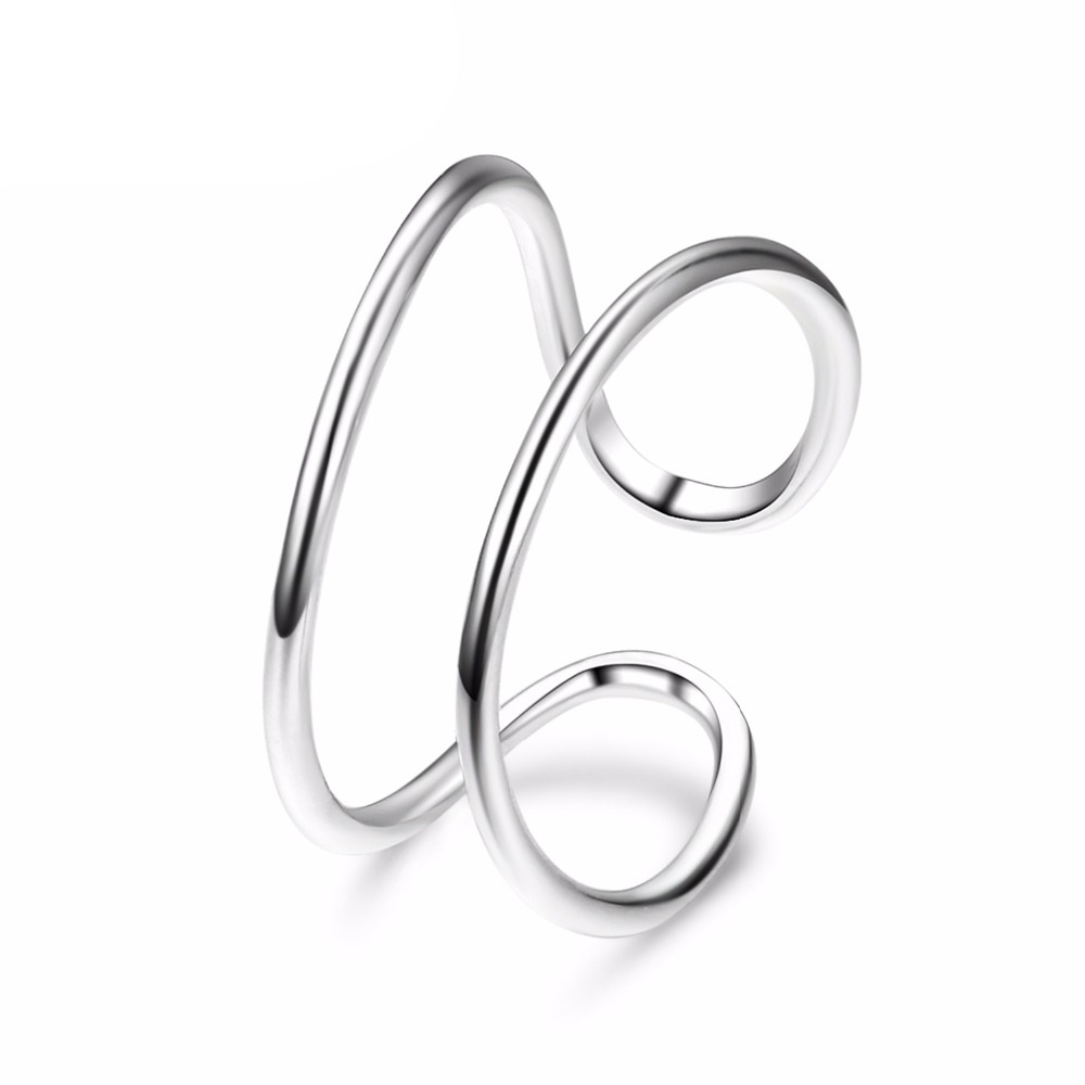 New Stainless Steel Fashion Semicolon Ring Open Bracelet Wholesale display picture 3