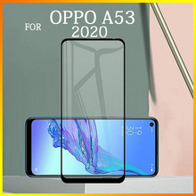 适用OPPO A53 2020三强Realme X50全屏0.4大弧钢化膜RENO4二强A92