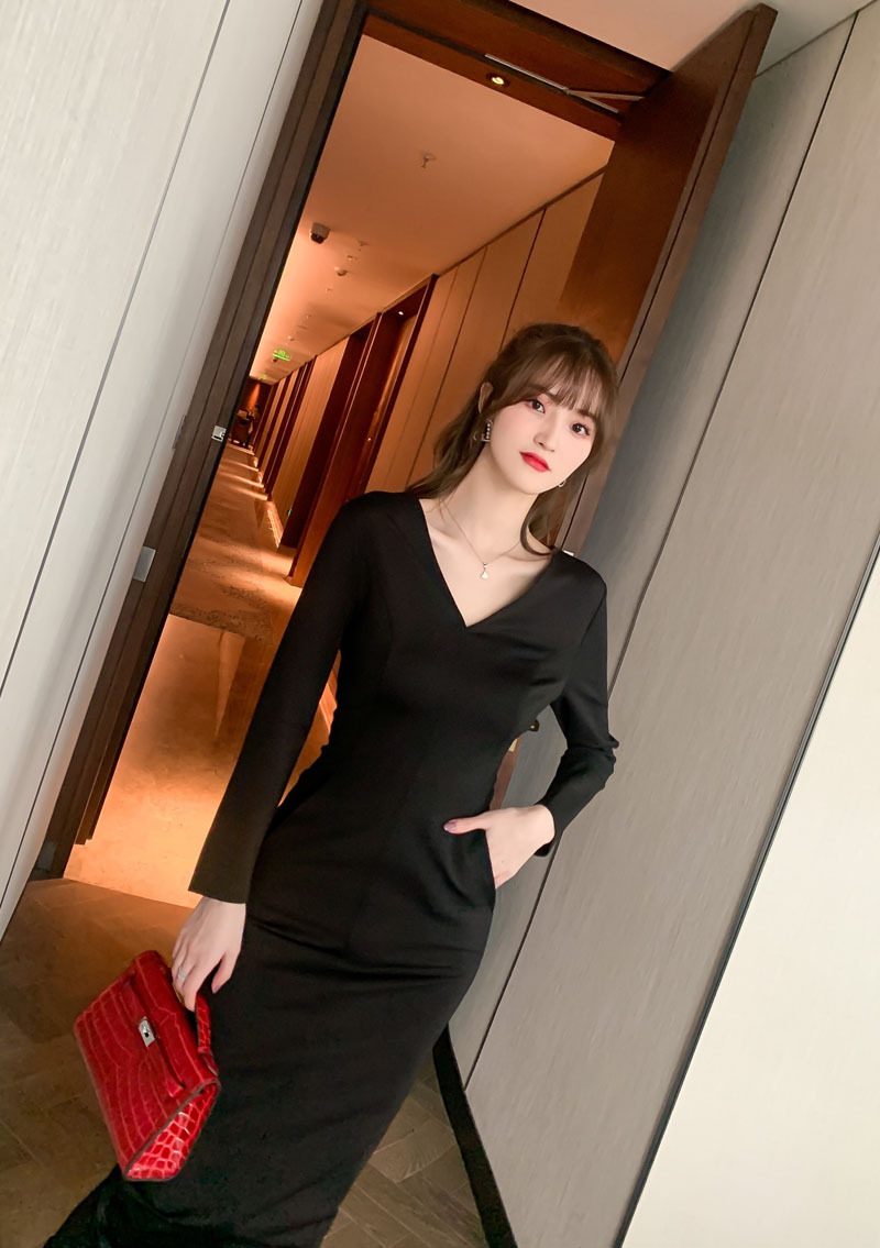 B7587 1120K VÁY ĐẦM LIỀN THÂN NỮ CHOTDNG SEXY DÁNG ÔM BODY GỢI CẢM SEXY MÙA XUÂN THU ĐÔNG THỜI TRANG NỮ G04 SẢN PHẨM MỚI