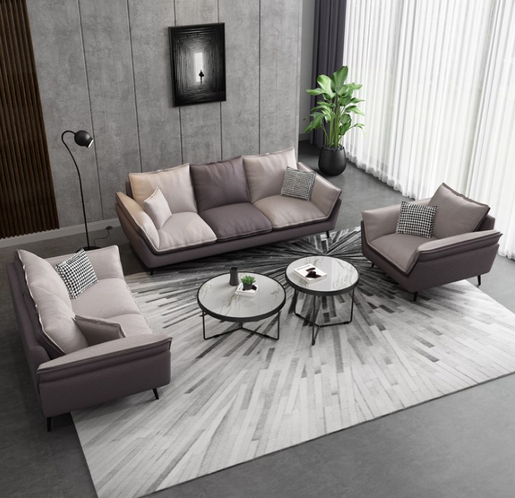 意式极简沙发北欧小户型客厅现代简约组合混搭布艺免洗科技布沙发|ru