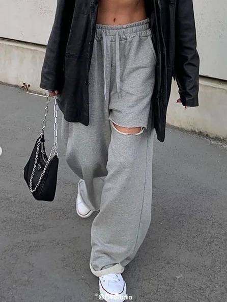 autumn new elastic high waist casual pants NSHS25256