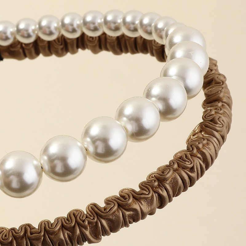 Fashion Crystal Double-layer Claw Chain Pearl Headband display picture 6