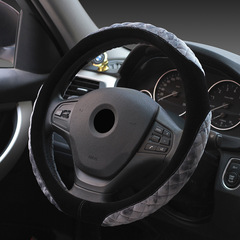 New style winter plush steering wheel cover, crystal velvet flat-bottom round universal handlebar cover, factory direct wholesale 359