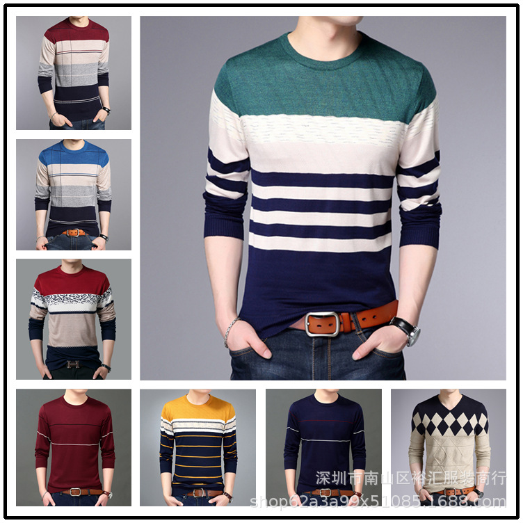 2020 autumn sweater men's thin pullover...