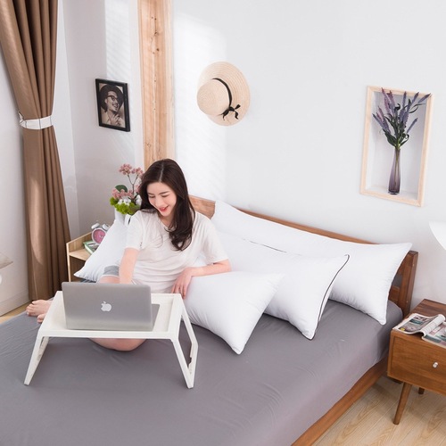 Long pillow double pillow manufacturer supplies cartoon animation life-size pillow core Feather velvet double pillow core